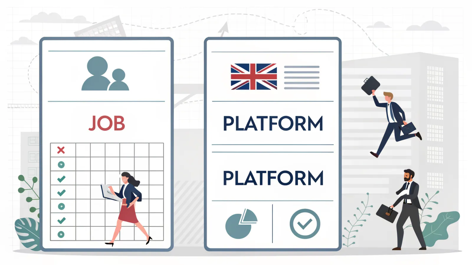Comparison infographic showing where retail job vacancies are most common across platforms, using short labels for each option.